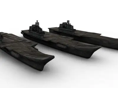 Kuznestov Russian Carrier Low-poly 3D model