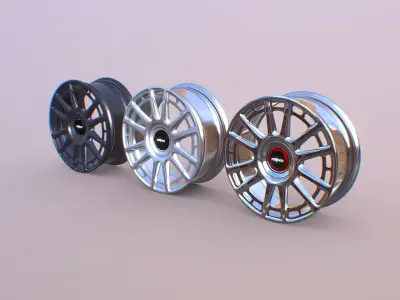 Wheel Rotiform OZR Schwarz Rim 3D model