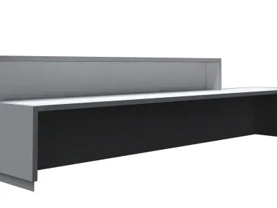 Reception Desk-001 -Low Poly 3D model