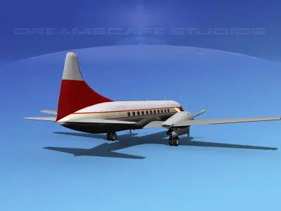 Convair CV-340 Private 2 3D model