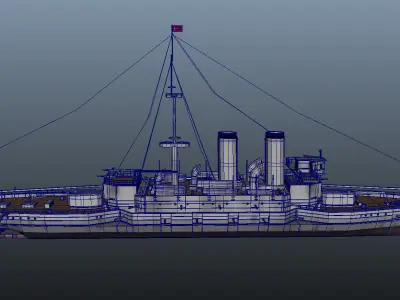 Ottoman Battleship Mesudiye 3D Model 3D model