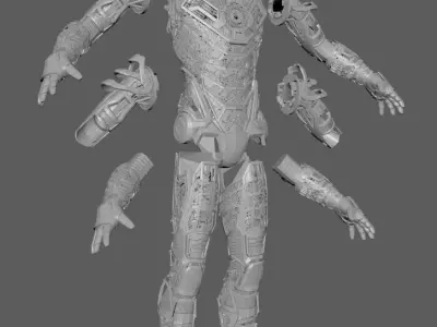 Iron man bones Skeleton Suit Mark 42 FULL Toy STL Action 3D print model