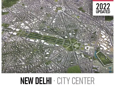 New Delhi Low-poly 3D model