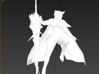 FateGrand Order  Artoria Lancer Alter Low-poly 3D model