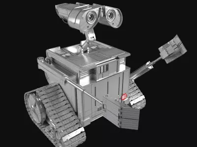 Wall e robot Free low-poly 3D model
