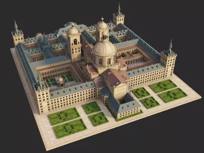 El Escorial Madrid 3D model