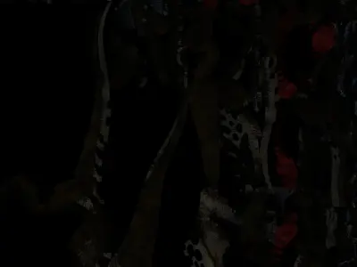 Zilla and sand rigged 3D model 3D model