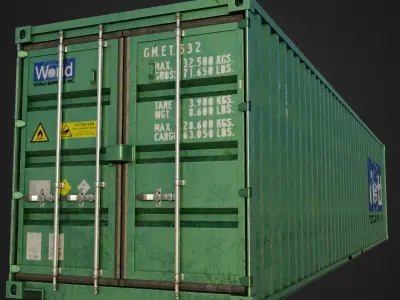 Shipping Container - 40 feet 3D model