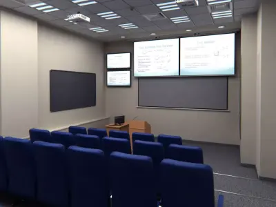 Presentation Room Auditorium Low-poly 3D model