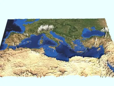 Mediterranean Sea 3D model