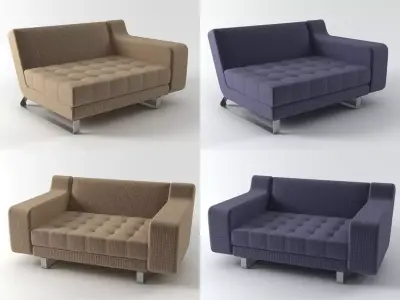Armchair four different sofas Free 3D model