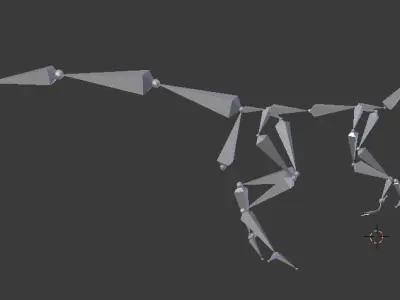 3D Animated and Rigged Raptor Dinosaur Velociraptor Low-poly 3D model