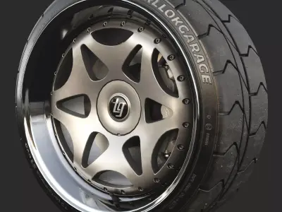 Wheel TG003 Fleurium6 Free low-poly 3D model