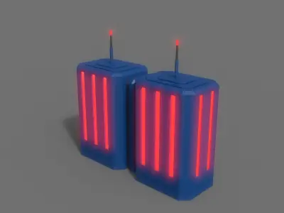 PBR Sci-Fi Building A28 Low-poly 3D model