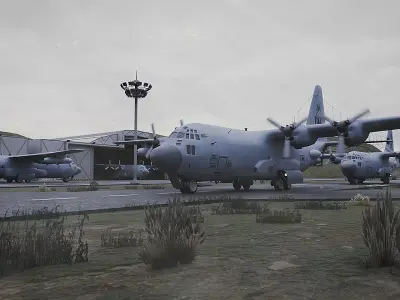 EC-130H Compass Call Low-poly 3D model