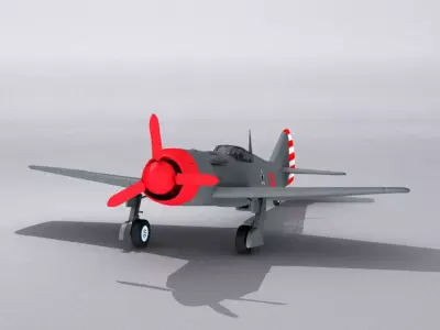 Lavochkin La-9 Low-poly 3D model