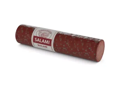 Deli sausages Salami Low-poly 3D model