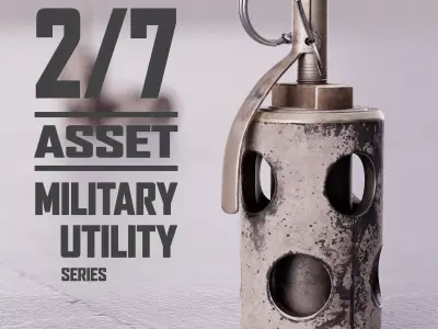 Stun Grenade PBR game ready asset Low-poly 3D model
