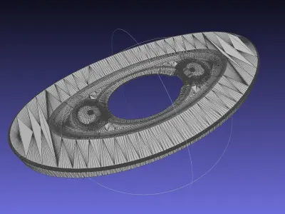 3D-Printable Airplane Window Screen Frame 3D print model