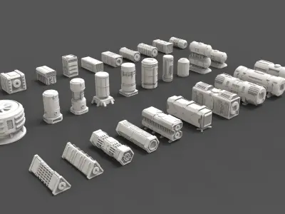 scifi props 3D model