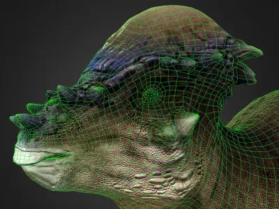 Pachycephalosaurus  Low-poly 3D model