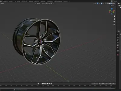 FOOSE Outkast Wheel Offset Black With Machined Accents 3D model
