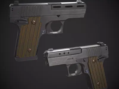 Glock 36 Custom Low-poly 3D model