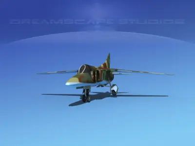 Mig-27 Flogger LP Ukraine Low-poly 3D model