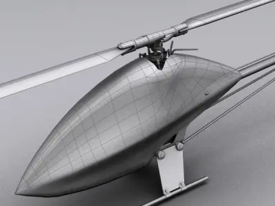 Low-poly Helicopter RC model Low-poly 3D model