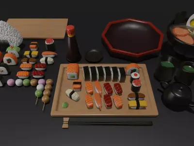 Japanese Food  3D model