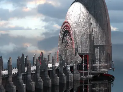 Dantes Inferno Ghost hall Arch 3D model