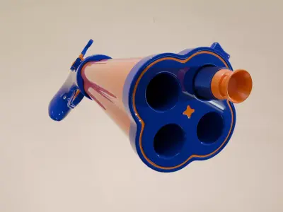 Realistic Toy Flintgun for Animation 3D model