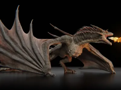 Dragon  Low-poly 3D model