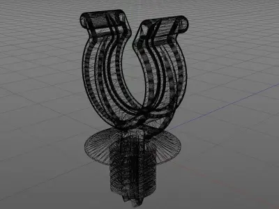 Rotating hose or wire clip 3D model