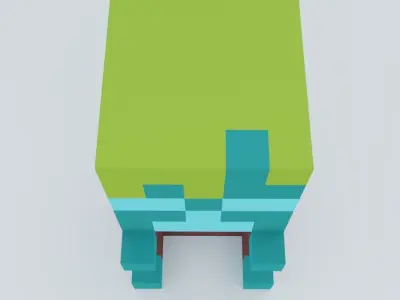 Minecraft Drowned Plush  3D model