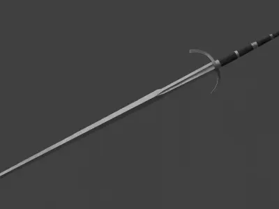 Two-Handed Danish Sword Low-poly 3D model