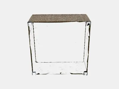 SOLLERON Stool outdoor Low-poly 3D model