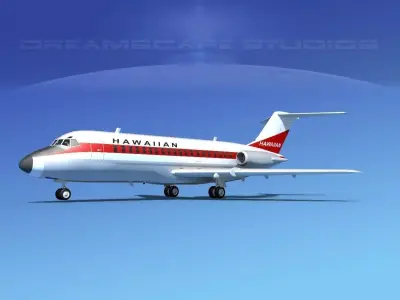 Douglas DC-9-15 Hawaiian 3D model