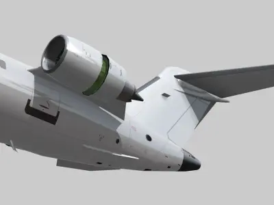 Bombardier CRJ 1000 Low-poly 3D model