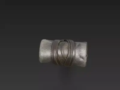 Medieval Stone War Hammer 3D model