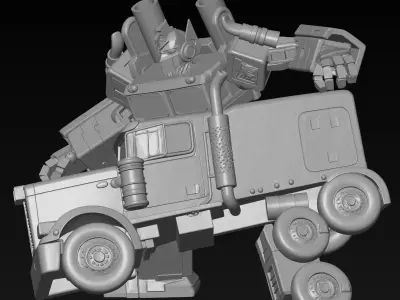 Optimus Prime Transformers G1 Truck Hybrid-Detailed 3D Printable 3D print model