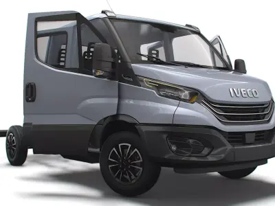 Iveco Daily Crew Cab L2 Chassis 2023 3D model