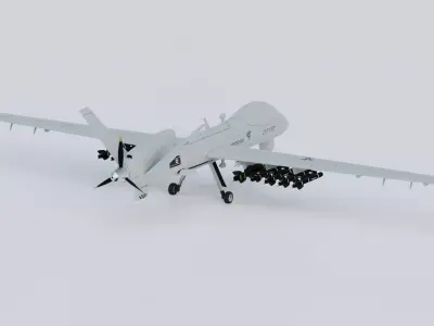 DPRK Saetbyol-9 - Bright Star-9 - the MULTI PURPOSE COMBAT DRONE Low-poly 3D model