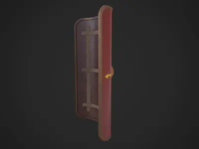 Roman Shield Scutum Low-poly 3D model