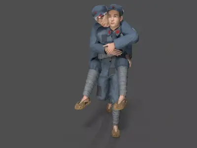 the wounded Low-poly 3D model