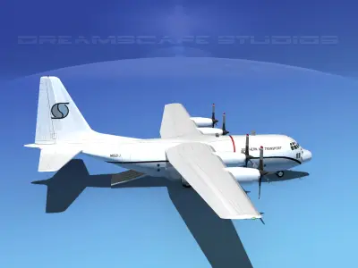 Lockheed C-130 Hercules Southern Air Transport 3D model