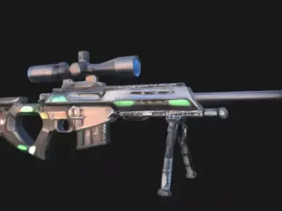 Sci-Fi Sniper Rifle Low-poly 3D model shop