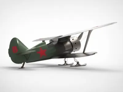 Polikarpov I-153 Aircraft 3D model
