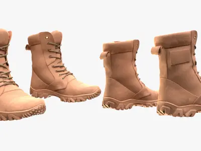 Tactical Boots 23 - All MH Bodies and UE5 Skeletons - Rigged Low-poly 3D model