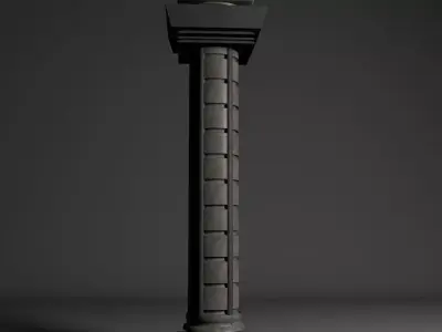 column with shadow Free 3D model
